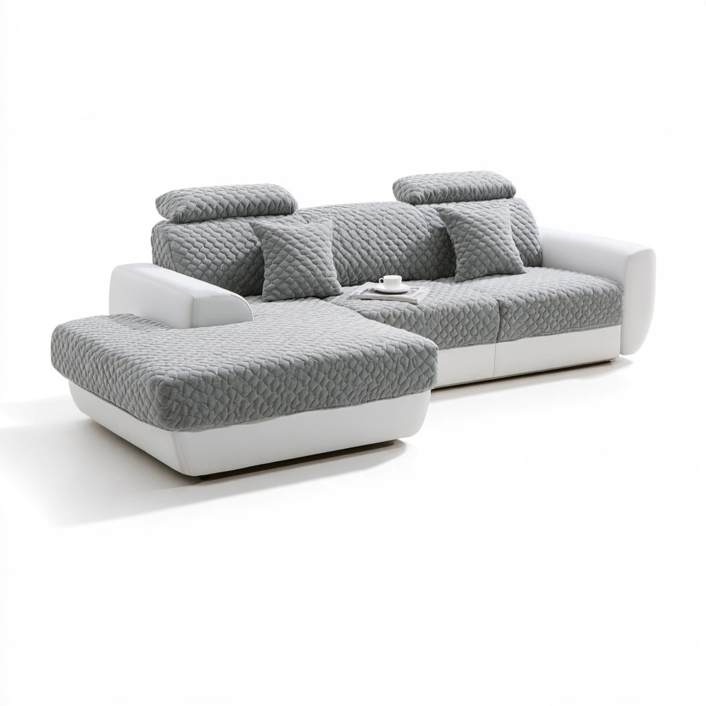 Modułowa sofa narożna, kolor: biały